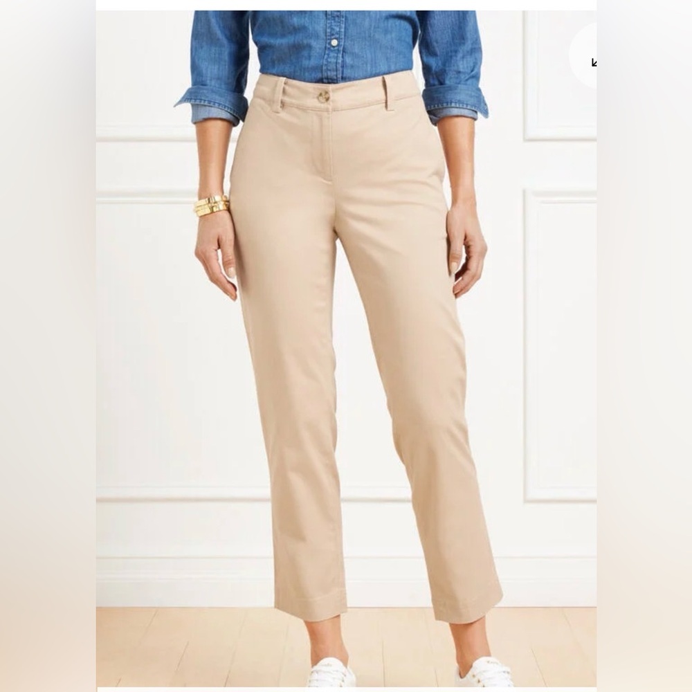 Talbots Women's Cream  crop pants